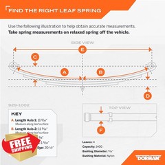 Dorman Trailer Leaf Spring 1400lb 1 3/4″ W 20.5″ L 4 Leaf Eye/Eye