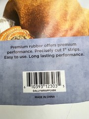 Pack of 10 Classic Premium Rubber Roper Wrap Strips DALLYWRAPP20BK Black