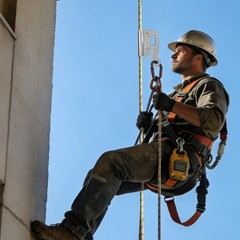 Alloy Steel Self-Locking Climbing Device 15kN For 10-16mm Rope Silver