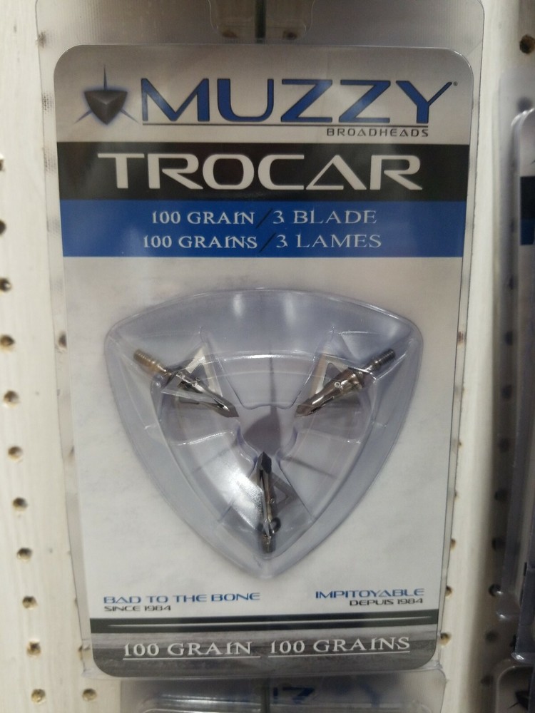 Muzzy Trocar 100 Grain Standard Broadhead 290 2019 NEW Authentic