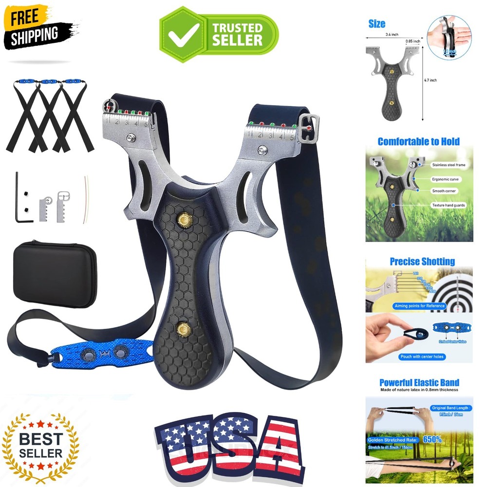 Stainless Steel s for Adults, Sling Shot for Hunting and Shooting Practice, C…