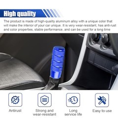 94mm/3.72″ Car Shifter Knob – Weighted Aluminum Alloy Car Gear Shift Stick Blue