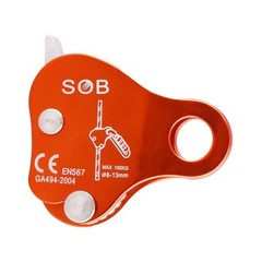 Climbing Ascender Fall Protection Rope Grab Belay Device Gear Aluminum Orange