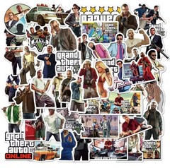 25 Piece Mix Lot 2” GTA Stickers Water Bottles, Waterproof Vinyl