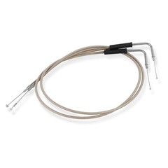 Motorcycle Throttle Idle Cable Braided Wire Kit Compatible with Harley Tourin…
