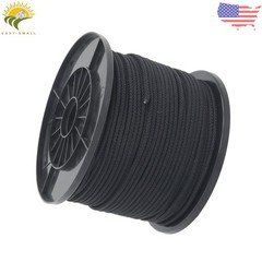 3/16″ Black Dacron Polypropylene Rope 500 Ft Spool High UV & Abrasion Resistance