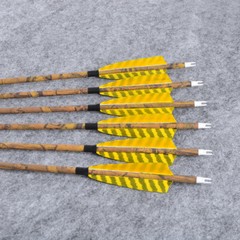 30″ Carbon Arrows SP500 4» Turkey Feather Screw Tips Points Archery Bow Hunting