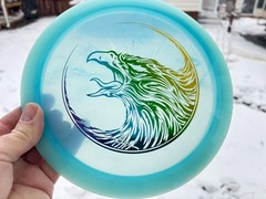 Champion FLAT Firebird Fierce Falcon Disc Golf Swirl Innova Artist Limited #6036