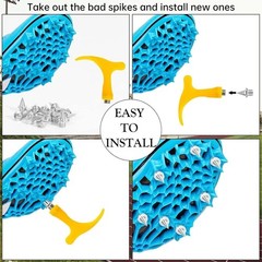 1/4 Inch Track Spikes, 130pcs Stainless Steel Pyramid Shoe Spikes with Spike