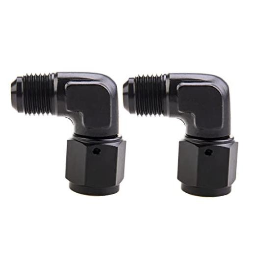Female to Male Flare 90 Degree Swivel Hose Fitting Adapter Aluminium 6AN Normal