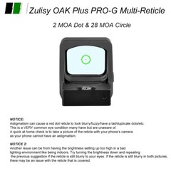 Multi-Reticle 3 MOA Green Dot & 28 MOA Circle Sight for RMR/507C Cut Plate Mount