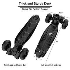 Kick Scooter B03, Lean ‘N Glide 3-Wheeled Push Scooter with Extra Wide Black