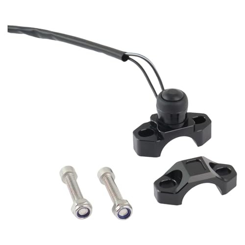 Universal Motorcycle Engine Start Stop Kill Switch with Black(Black Button)