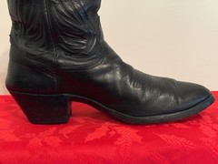 Nocona Vintage Black Leather Cowboy Boots Mens Style 4701 Sz 12