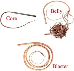 Genuine Kangaroo Black Leather Bullwhip 04 Feet Long 16 Plaits Heavy Duty whip A