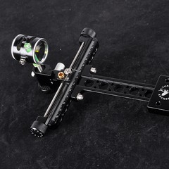 Compound Bow Sight Single Pin 0.059″ Fiber 4X Lens Long Pole Archery Hunt TP8510