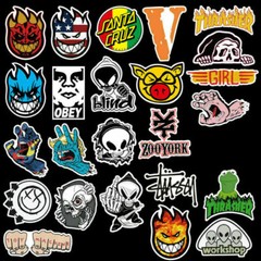 100 Skateboard Stickers Bomb Luggage Laptop Graffiti Tide Brand Decals Pack Lot