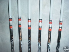 EASTON POWER FLIGHT 340 Carbon Arrows Dip/Crest Orange & White Blazer vanes