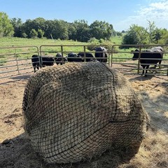 Large Round Bale Hay Net, Slow Feed Knotless Design Hay Net Feeder for Livest…