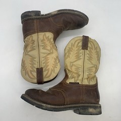 Justin Work Boots Mens 8.5 D Superintendent Steel Toe Brown WK4662 Western