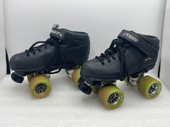 VTG Riedell Carrera Speed Roller Skates Size 5 Black Leather Model 105B