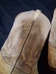 Tony Lama Snakeskin / Leather (?) Western Cowboy Boots Nice Designs