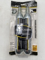 JT Prefilled C02 Cylinders 90gram 2 Pack Ready To Use For Paintball