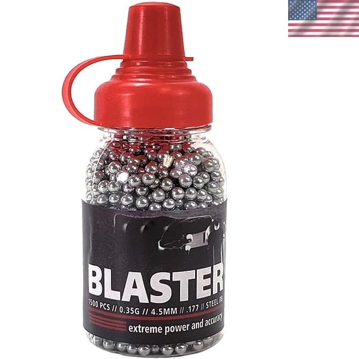 ASG Blaster .177 Caliber /4.5mm BBS for BB Guns | 0.35g Weight per BB | Steel…