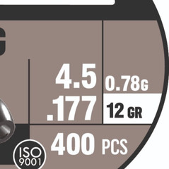 APOLO Slug HP 400 Count HOLLOW POINT 4.5mm .177 Caliber 12gr Airgun Pellets