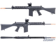 6mmProShop FAL Style Carbine Airsoft AEG Rifle w/ M-LOK Black