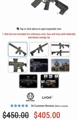 PACKAGE DEAL – Krytac War Sport Licensed LVOA M4 Carbine Airsoft Electric Rifle