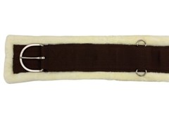HORSE GIRTH Nylon Web Front Premium Maize Fleece Back 6.5″ Wide with 1″ D-Rings