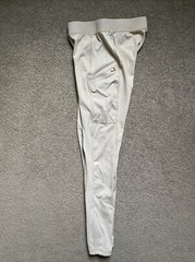 Girls WilLit Size L Tan Nylon/Spandex Equestrian Riding Leggings Zip Pockets