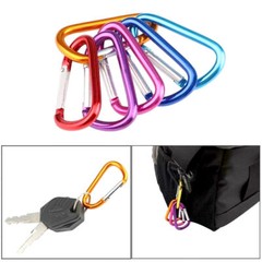 10/50 PCS Carabiner D Shape Spring Clip Snap Key Hook Keychain Buckle