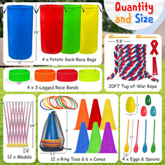 Field Day Games Outdoor Activities, Carnival Lawn Yard Picnic Family Reunion Gam