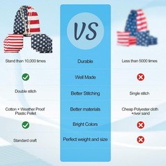 Regulation Cornhole Bean Bags: Professional American Flag Patriotic Outdoor B…