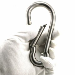 2PCS M12 316 SS Heavy Duty Marine Grade Snap Hooks Carabiner Clip Spring