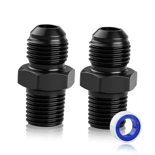 6AN to 1/4″ NPT Fuel & Oil Adapter Fitting, AN6 Male Flare to 1/4 NPT Aluminum