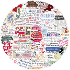 110Pcs Music Lyric Stickers for Fans Adult,Popular Singer Ablums Lyrics Stickers