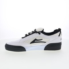 Lakai Payload Mens White Leather Lace Up Skate Inspired Sneakers Shoes