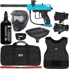 Kingman Spyder Victor Level 1 Protector Paintball Gun Kit – S/M – Teal
