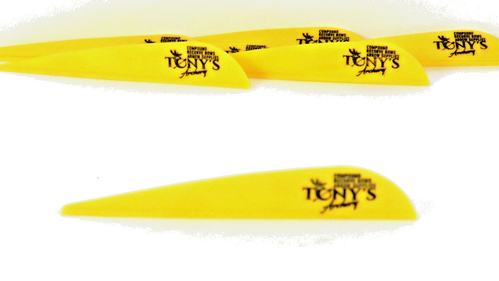 Tonys 3» Archery Vanes All New Super Wave Vane Yellow 50PK TNYSWVY3343H