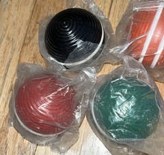 Croquet Two Stripe 3 inch New 6 Ball Set For Outdoor Games