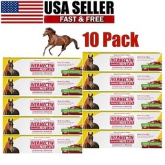 10 Pack Apple Flavor Horse Dewormer Paste Boxed Wormer Exp 01/2028