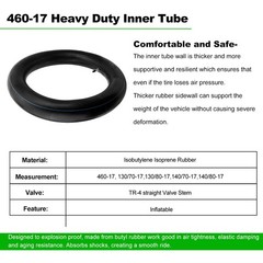 460-17 Inner Tube 130/80-17 Motorcycle Heavy Duty Tire Inner Tube for 130/70-17