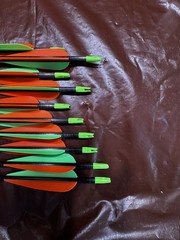 10 BEMAN ICS 400 VENTURE CARBON ARROWS WITH VANES,TIPS/BROADHEADS FOR BOWHUNTING