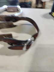 VINTAGE STIRRUPS AND SPURS SET-UNKNOWN MAKER-PREOWNED-SELLING TOGETHER-FAST SHIP