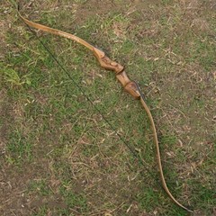 TOPARCHERY 60» Archery Recurve Bow Wooden Bow for Right Hand Target Hunting