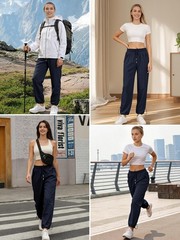 Jekaoyi Womens Athletic Hiking Pants Lightweight Quick Dry Water Resistant