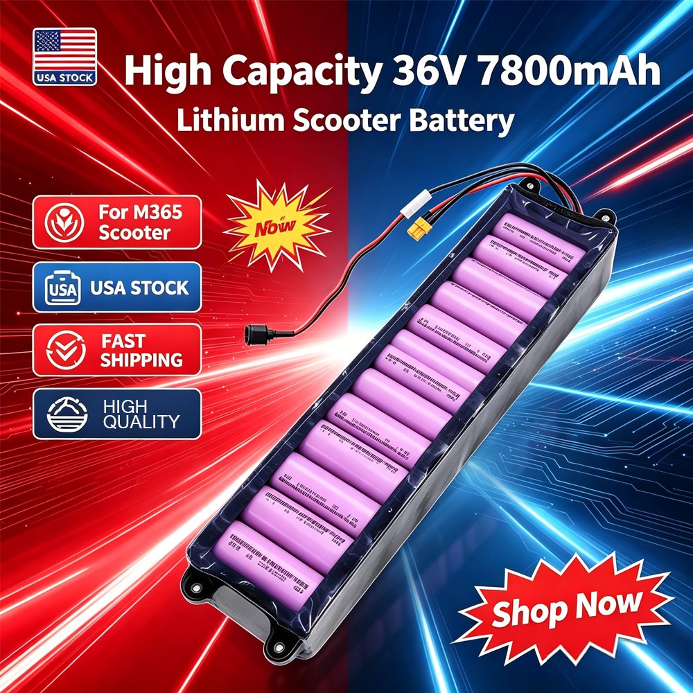 High Capacity 36V 7800mAh Lithium Scooter Battery For M365 Scooter US